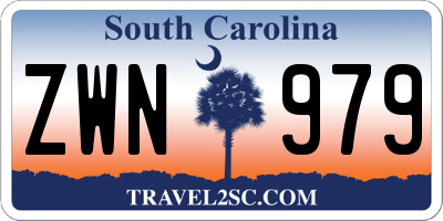 SC license plate ZWN979