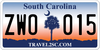 SC license plate ZWO015
