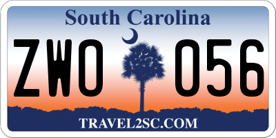 SC license plate ZWO056