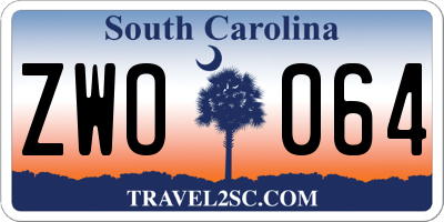 SC license plate ZWO064