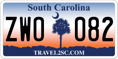 SC license plate ZWO082