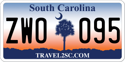 SC license plate ZWO095