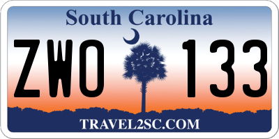 SC license plate ZWO133