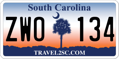 SC license plate ZWO134