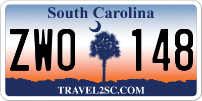 SC license plate ZWO148