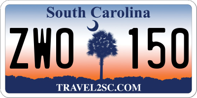 SC license plate ZWO150