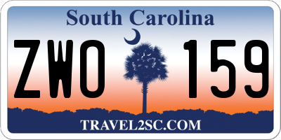 SC license plate ZWO159