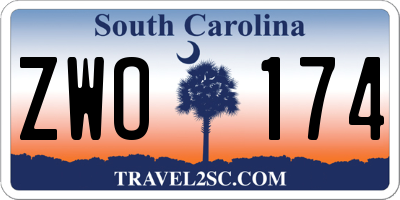 SC license plate ZWO174