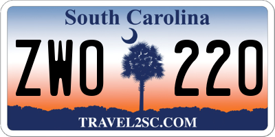SC license plate ZWO220