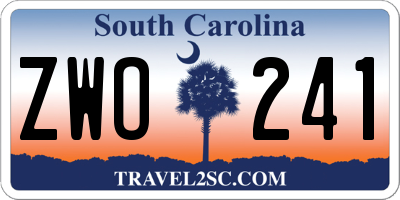SC license plate ZWO241
