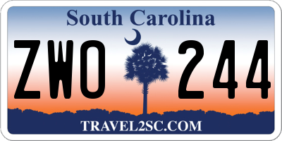 SC license plate ZWO244