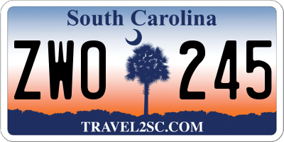SC license plate ZWO245