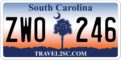 SC license plate ZWO246