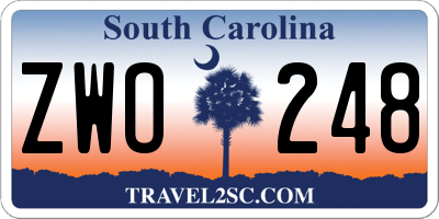 SC license plate ZWO248