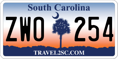 SC license plate ZWO254
