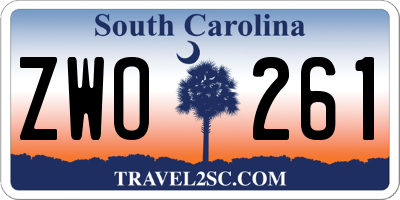 SC license plate ZWO261