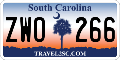 SC license plate ZWO266