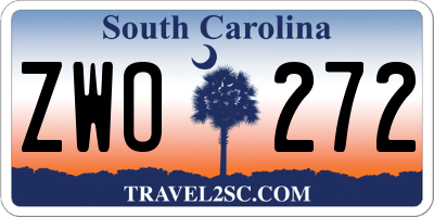 SC license plate ZWO272