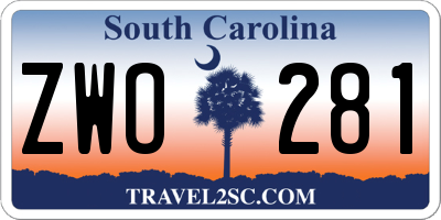 SC license plate ZWO281