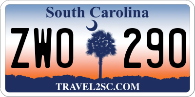 SC license plate ZWO290