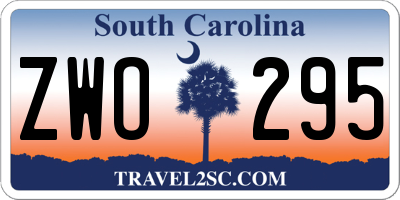 SC license plate ZWO295