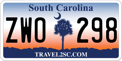SC license plate ZWO298