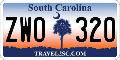 SC license plate ZWO320