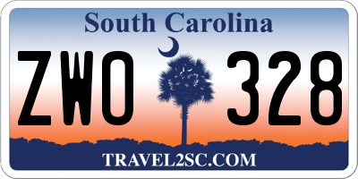 SC license plate ZWO328