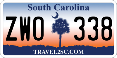 SC license plate ZWO338