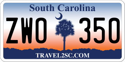 SC license plate ZWO350