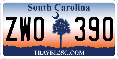 SC license plate ZWO390