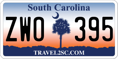 SC license plate ZWO395