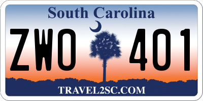 SC license plate ZWO401