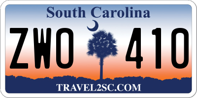 SC license plate ZWO410
