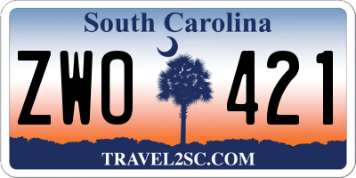 SC license plate ZWO421