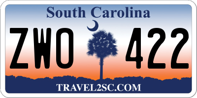 SC license plate ZWO422