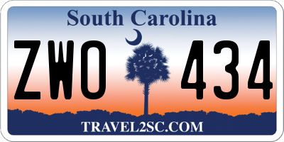 SC license plate ZWO434