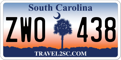 SC license plate ZWO438