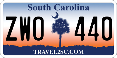 SC license plate ZWO440