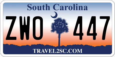 SC license plate ZWO447