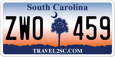 SC license plate ZWO459
