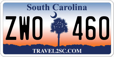 SC license plate ZWO460