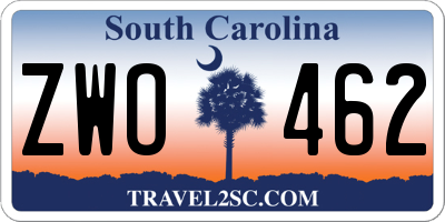 SC license plate ZWO462