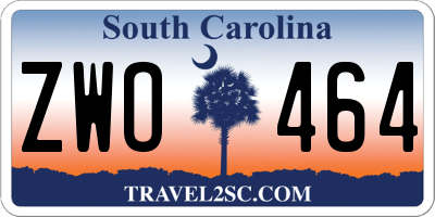 SC license plate ZWO464