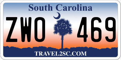 SC license plate ZWO469