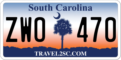 SC license plate ZWO470