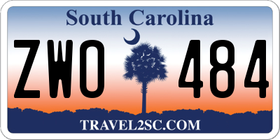 SC license plate ZWO484