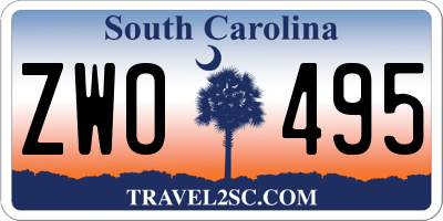 SC license plate ZWO495