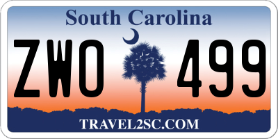 SC license plate ZWO499