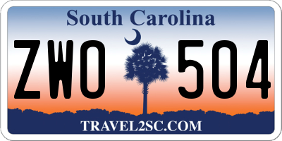 SC license plate ZWO504